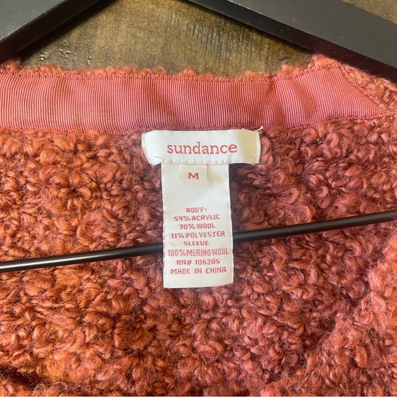 Sundance Merino Wool orange sweaters size M - Picture 8 of 10